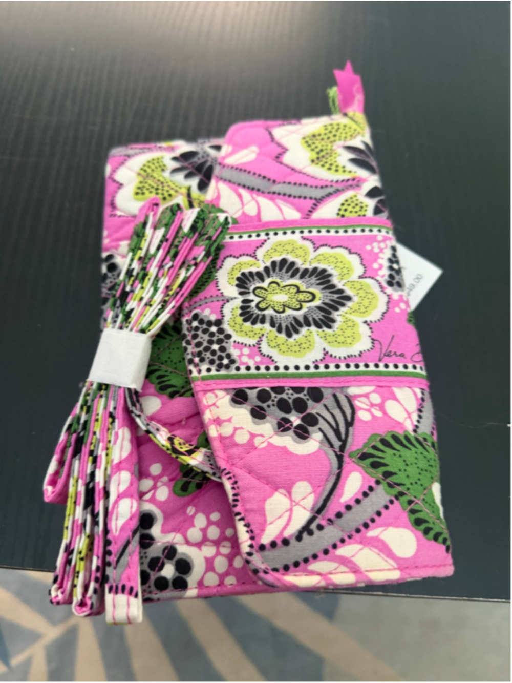 Women's Vera Bradley Strap Wallet One Size Pink Green Floral